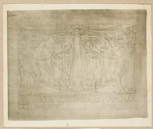 Diploma of Honour", amelyet a Glasgow School of Art Club számára terveztek, 1894-95 alkotó: Charles Rennie Mackintosh