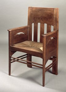 Tölgy fotel, 1897 körül (tölgyfa és rózsa)
