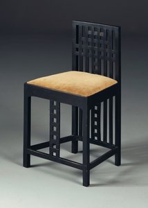 Oldalszék, 1905/10 körül (ebonizált fa) alkotó: Charles Rennie Mackintosh