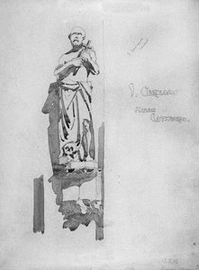 Szent Jeromos, 1891 (ceruza és akvarell papíron) alkotó: Charles Rennie Mackintosh