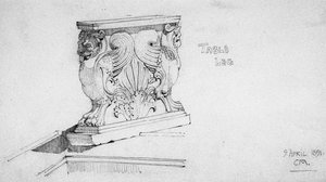 Asztalláb, 1891 alkotó: Charles Rennie Mackintosh