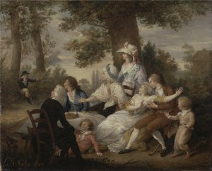 "A Wakefieldi Vicar", Vol. Én, Chap. VIII: Étkezés a szénaföldeken ”(meglepte Thornhill káplánja)