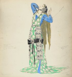 Bellengere jelmezterve a Le Mort de Tintagiles-ben, 1912 (wc papíron) alkotó: Charles Ricketts