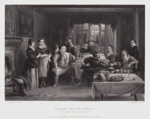 Falstaff és barátai (metszet) alkotó: Charles Robert (after) Leslie