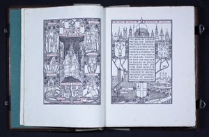 Címlap és előlap az Essex House Press által kiadott „The Prayer Book of Edward VII”-ből alkotó: Charles Robert Ashbee