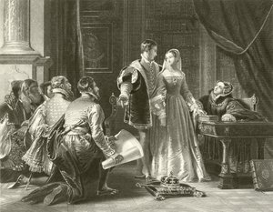Lady Jane Grey vonakodása a koronát elfogadni alkotó: Charles Robert Leslie