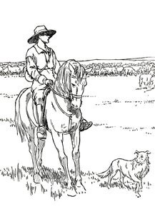 Egy birkaállomás Ausztráliában, 1912 alkotó: Charles Robinson