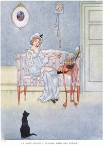 Egy szobalány veszekedett a tűvel, 1930-as évek alkotó: Charles Robinson