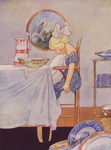 Vacsora után pihenés (színes litho) alkotó: Charles Robinson