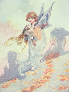 Angyal szórja az őszi leveleket alkotó: Charles Robinson