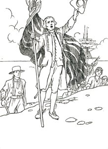 Cook kapitány partraszállás Ausztráliában, 1912 alkotó: Charles Robinson