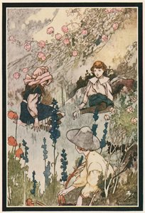 Feküdt a fűben és figyelte a dolgok növekedését. alkotó: Charles Robinson