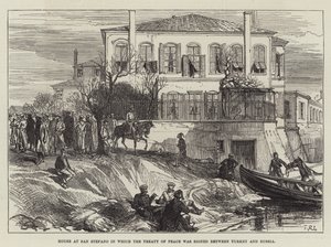San Stefano-i ház, amelyben aláírták a békeszerződést Törökország és Oroszország között alkotó: Sir John Charles Robinson