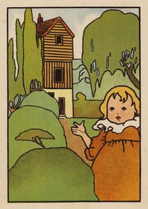 Illusztráció a Babes and Birds (színes litográfia) számára alkotó: Charles Robinson