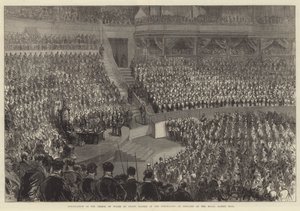 A walesi herceg beiktatása az angol szabadkőművesek nagymestereként a Royal Albert Hallban