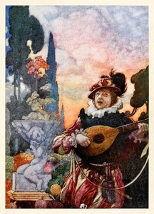 „Jelölje meg, hogy az egyik húr, édes férj a másiknak, kölcsönös parancsra üti egymást” a „Harmónia és dallam” című kötetből: William Shakespeare dalai és szonettjei alkotó: Charles Robinson