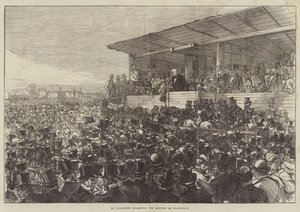 Gladstone úr beszédet mond a Blackheath-i találkozón