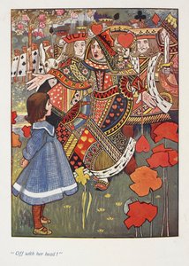 "Le a fejével."
Alice a vörös királynővel. alkotó: Charles Robinson