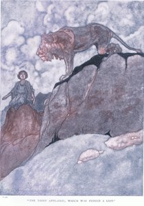 A tolvaj megjelent; ami valóban oroszlán volt, 1930-as évek alkotó: Charles Robinson