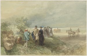 A Zuiderzee partján alkotó: Charles Rochussen