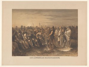 Germán Gyűlés Germán Népgyűlés (cím a tárgyon) Huszonnégy nemzeti történelemlemezből álló sorozat, az Iskola és Otthon számára (sorozat címe)