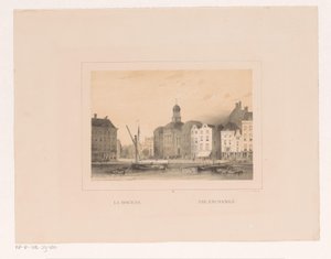 Kilátás a rotterdami tőzsdére La bourse / A csere (cím a tárgyon) Vues et monuments de la ville de Rotterdam / Rotterdam városának kilátásai és műemlékei (sorozat címe)