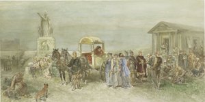 Piactér rómaiakkal és batavákkal alkotó: Charles Rochussen