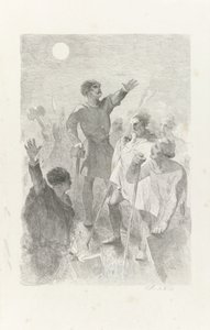 Wilfried a harcosaitól körülvéve alkotó: Charles Rochussen