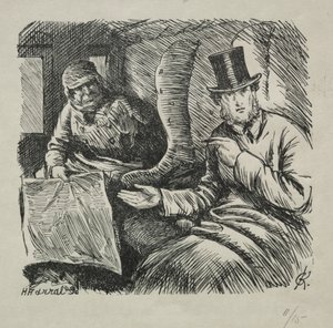 Szigorúan tilos a dohányzás, 1868. alkotó: Charles Samuel Keene