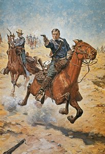 Dead Sure: egy amerikai lovassági katona az 1870-es években (színes litho)