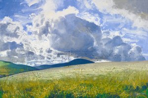 Stubble Field: Varjak és varjak, 2015 (olaj, vászon)