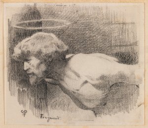 Keresztelő Szent János lefejezése, 1881 körül (faszén papíron)