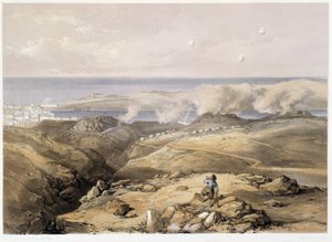 Orosz akkumulátorok „” Sebastopol””-ban, CH. Hardinge. Litho, Vincent Brooks, d. London 1855 Henry Graves.