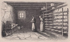 Egy sajtüzem, a Magasin Pittoresque-től, kb. 1852.