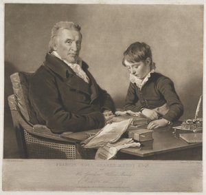 Francis Noel Clark Mundy és unokája, William alkotó: Charles Turner