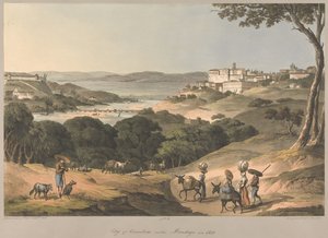 3. szám: Coimbra városa a Mondego-folyó partján, 1810-ben