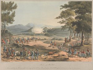 4. szám: Poinbal városa. A franciák 1811. március 11-én reggel kiürítették a várost. alkotó: Charles Turner