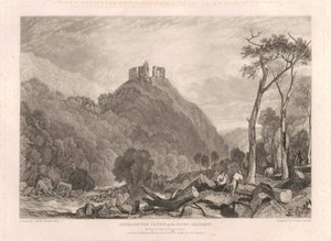 Okehampton vára az Okement folyónál alkotó: Charles Turner