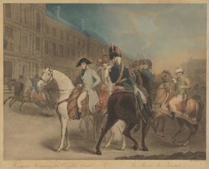 Bonaparte áttekinti a konzuli őrséget (La Revue du Quintidi) alkotó: Charles Turner after John James Masquerier