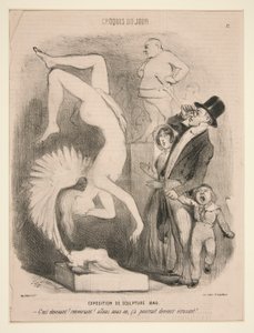 Exposition de Sculpture 1849 (Exhibition of Sculpture 1849), a Le Charivariban megjelent A nap vázlata sorozatból alkotó: Charles Vernier