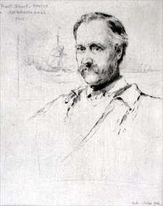Sir Frank Short (1857-1945) festő és metsző, a Művészeti Dolgozók Céhének mestere 1901-ben alkotó: Charles Watson