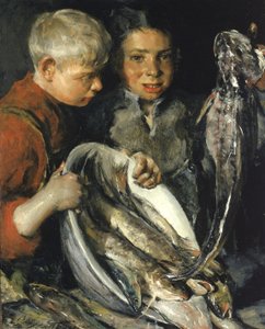 Fisher Children, kb. 1902. alkotó: Charles Webster Hawthorne