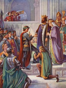 Edward, a Fekete Herceg beiktatása a Hagyományőrző Lovagjává