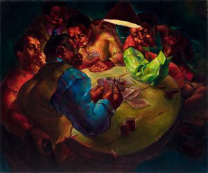 Kártyajátékosok alkotó: Charles White
