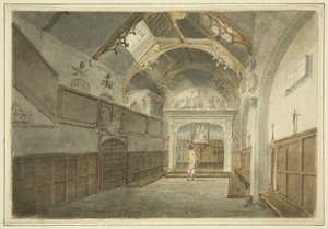 Canynges kápolna a Redcliffe utcában (ceruza és akvarell papíron) alkotó: Charles Wild