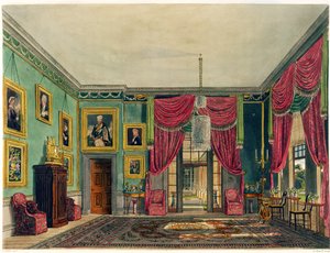 A Zöld pavilon, Frogmore House, „A királyi rezidenciák történetéből”, vésette Daniel Havell (1785-1826), William Henry Pyne (1769-1843), 1819