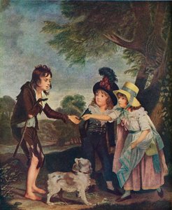 Portré Sir Francis Fords gyerekekről, akik érmét adnak egy koldusfiúnak. Kiállítva 1793 1906