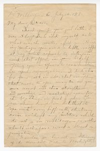 Charles Young ezredes levele Oscar W. Price-hoz, 1918. július 14. alkotó: Charles Young