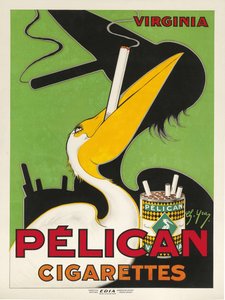 Pelikán cigaretta, c. 1930. alkotó: Charles Yray