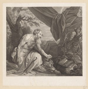 Jeromos alvó oroszlánnal és feszülettel alkotó: Charles de Beauvais (rejected attribution)